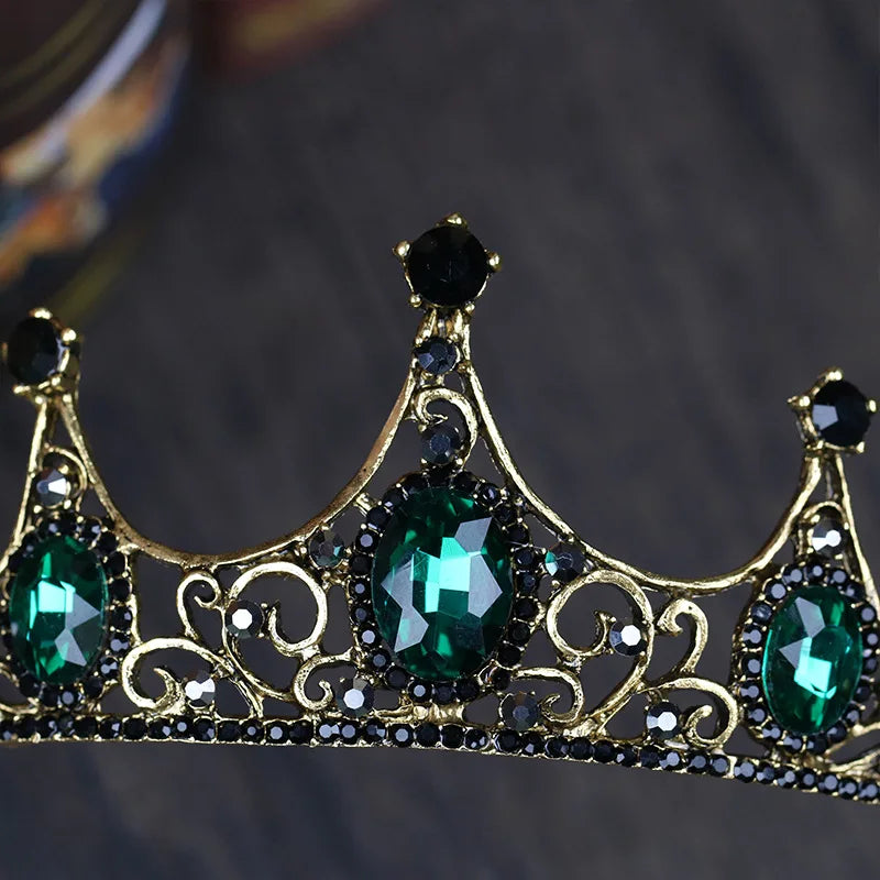 Green Crystal Tiaras Crowns