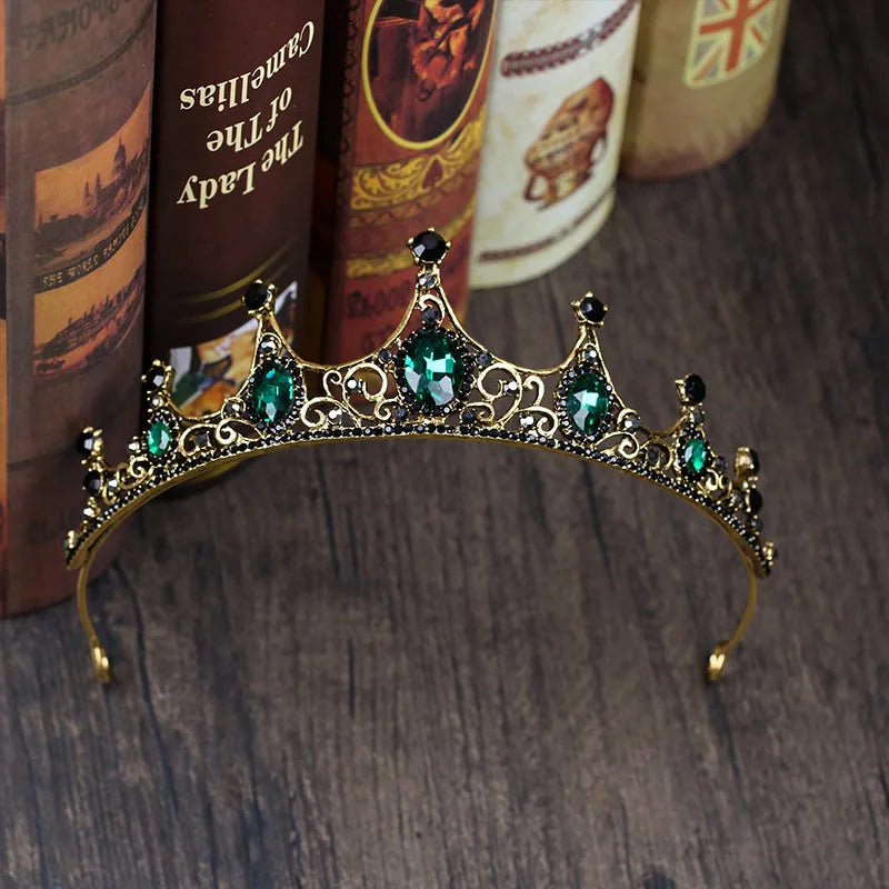 Green Crystal Tiaras Crowns