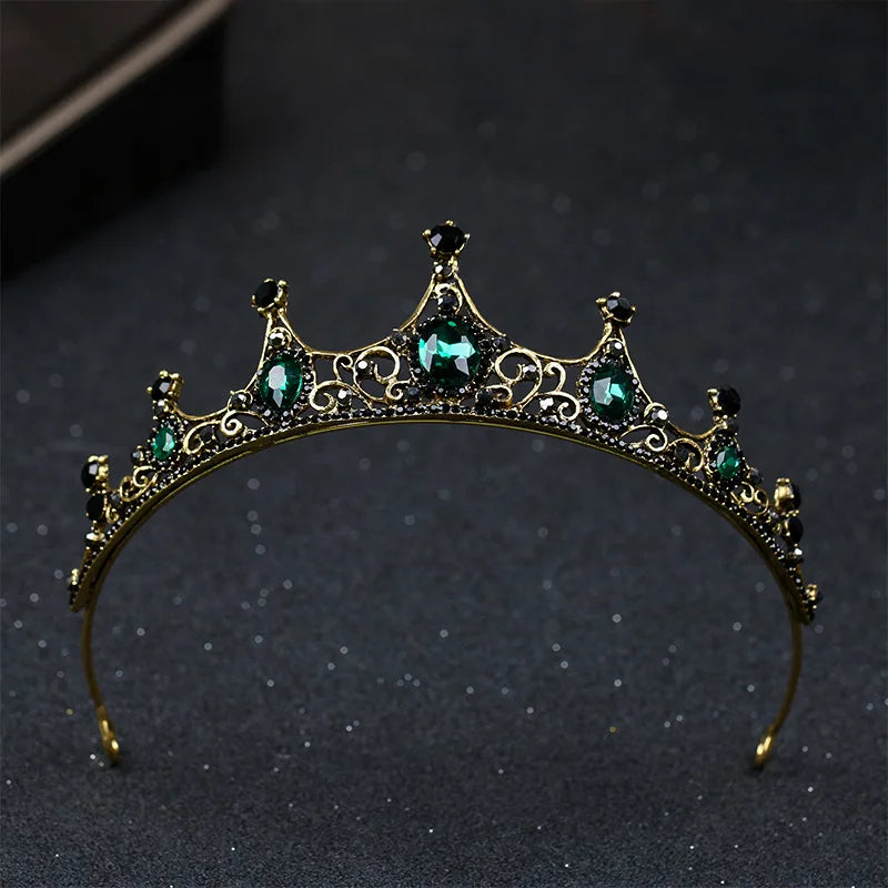 Green Crystal Tiaras Crowns