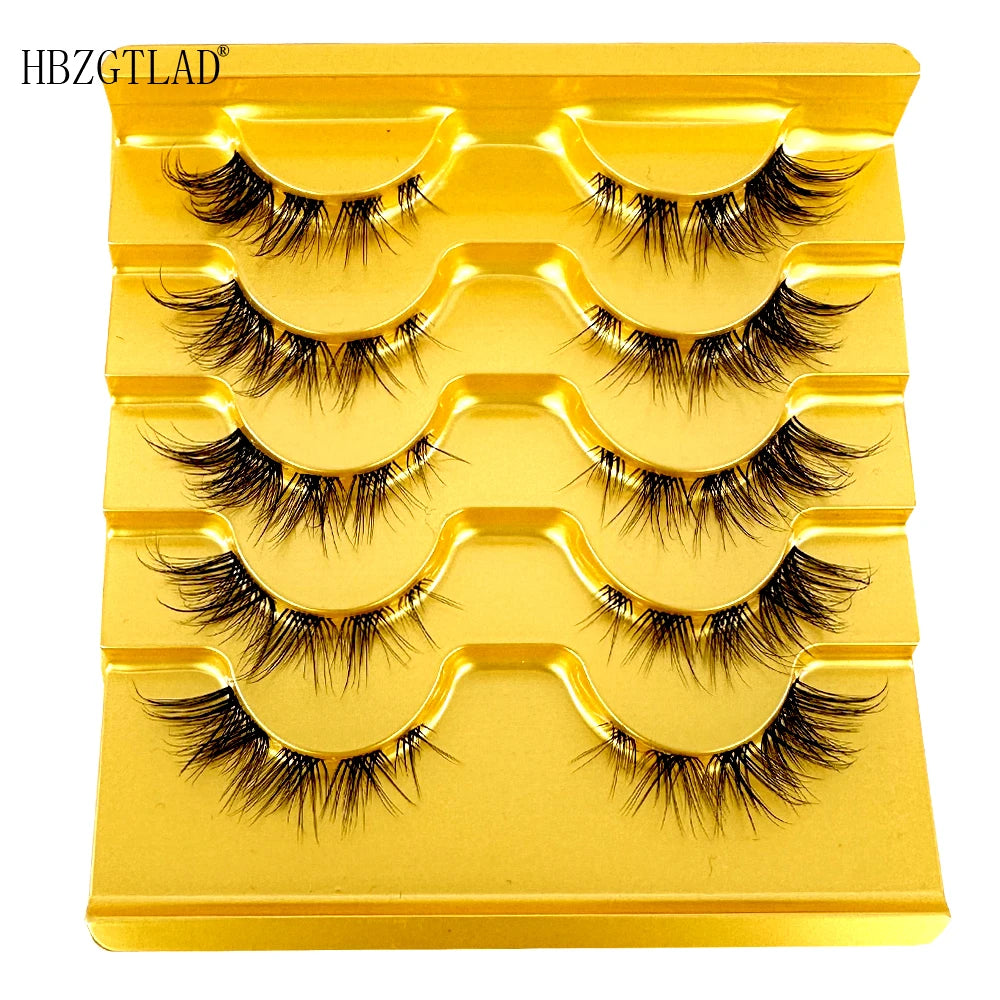 Transparent 5 pairs Mink Eyelashes C