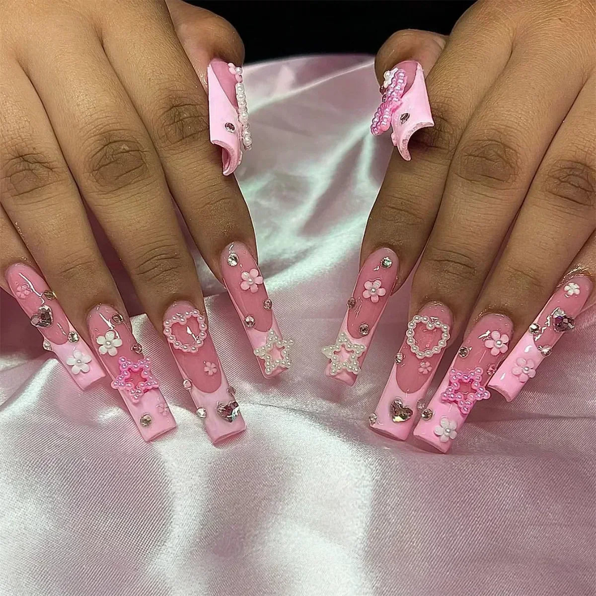 24Pcs Love Pattern Nails