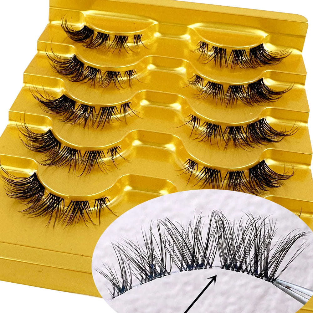 Transparent 5 pairs Mink Eyelashes C