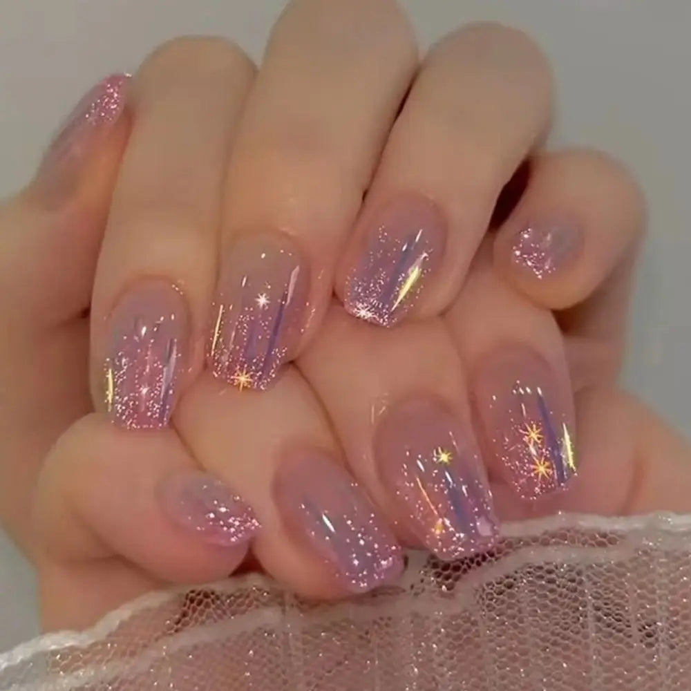 24pcs Gradient Fake Nails