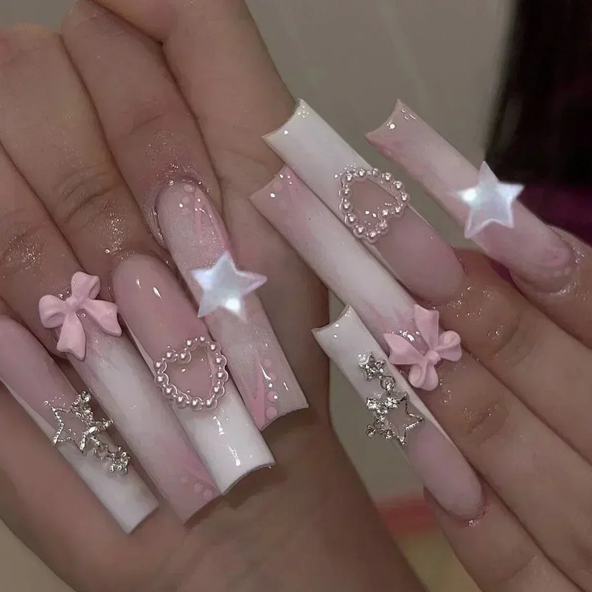 24Pcs Love Pattern Nails