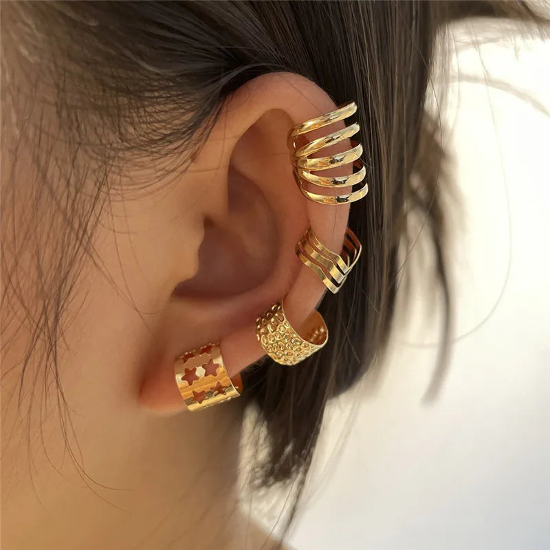 Silver Color Ear Cuffs