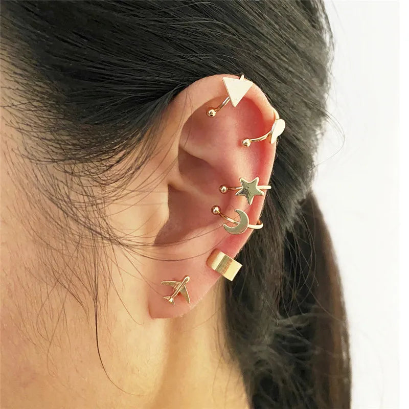 Silver Color Ear Cuffs