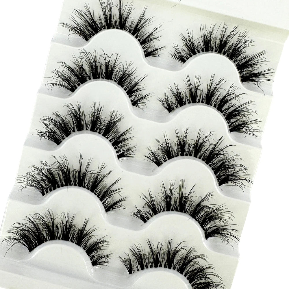 Transparent 5 pairs Mink Eyelashes C