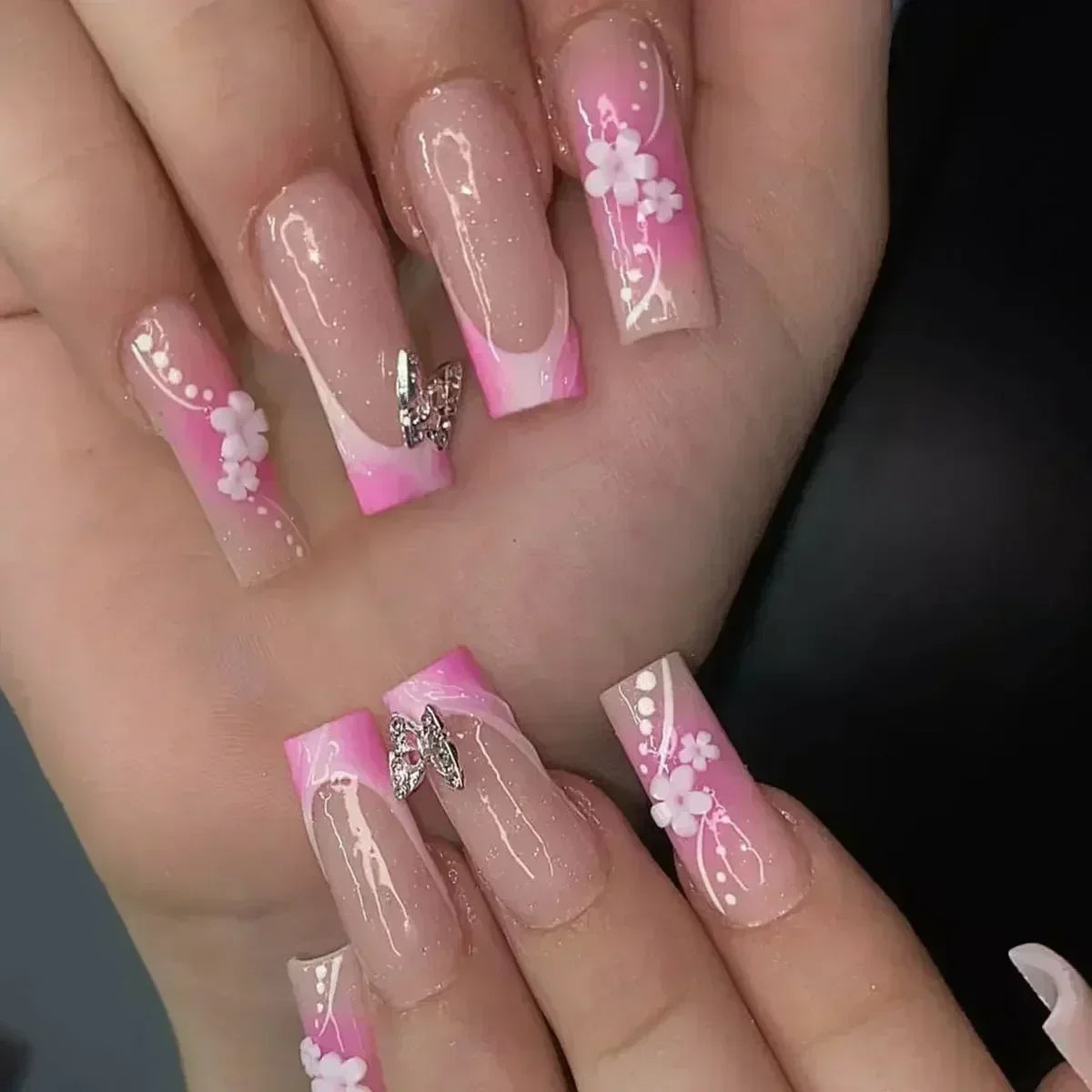 24Pcs Love Pattern Nails