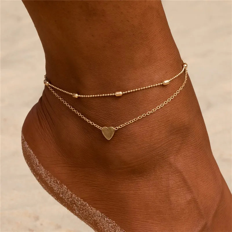 Gold Color Cuban Chain Anklet