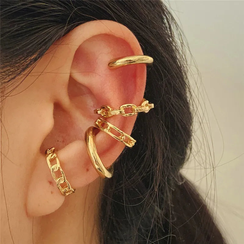 Silver Color Ear Cuffs