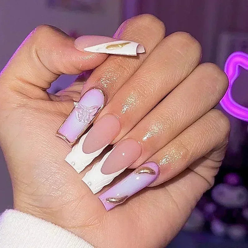 24Pcs Love Pattern Nails