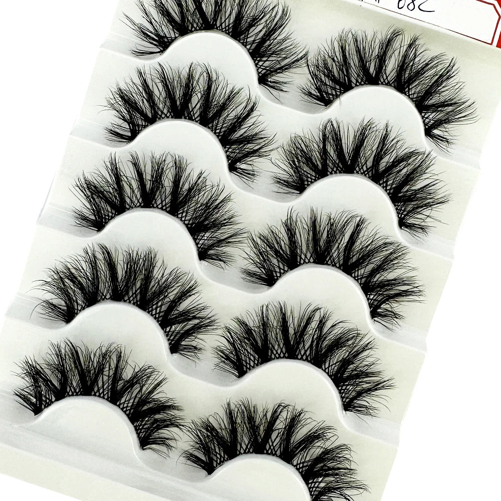 Transparent 5 pairs Mink Eyelashes C