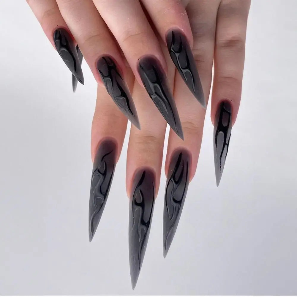 24pcs Long Arrow Fake Nails