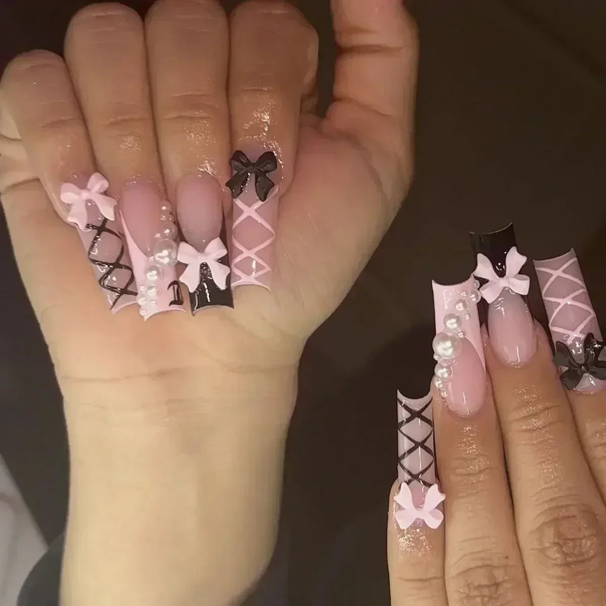 24Pcs Love Pattern Nails