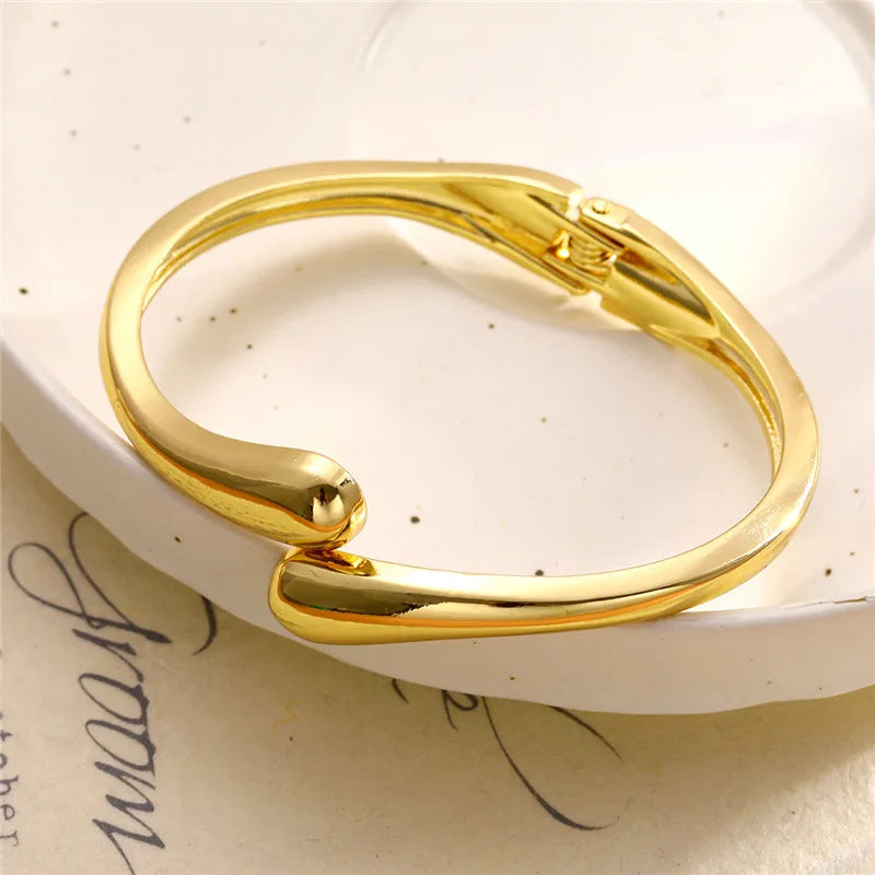 Wide Metal Bangle Ring