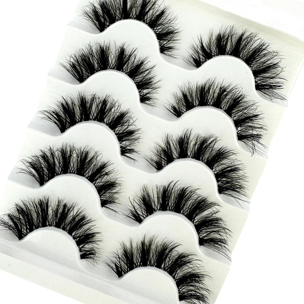 Transparent 5 pairs Mink Eyelashes C