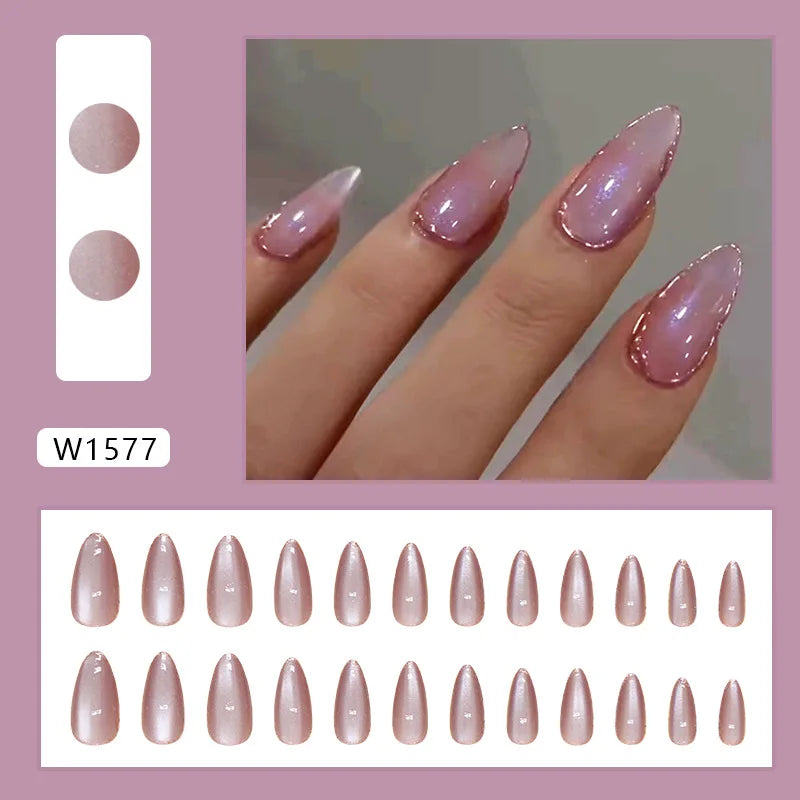 24pcs Long Arrow Fake Nails