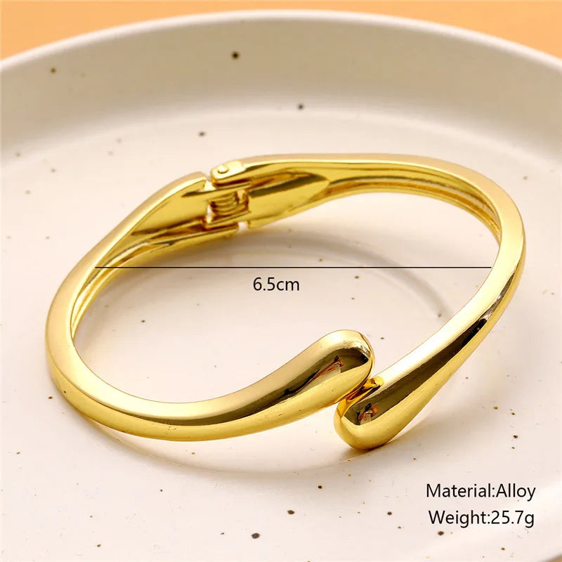 Wide Metal Bangle Ring