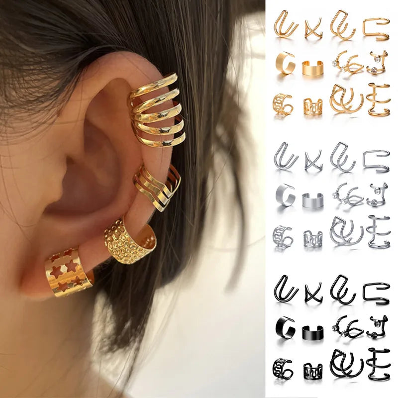 Silver Color Ear Cuffs