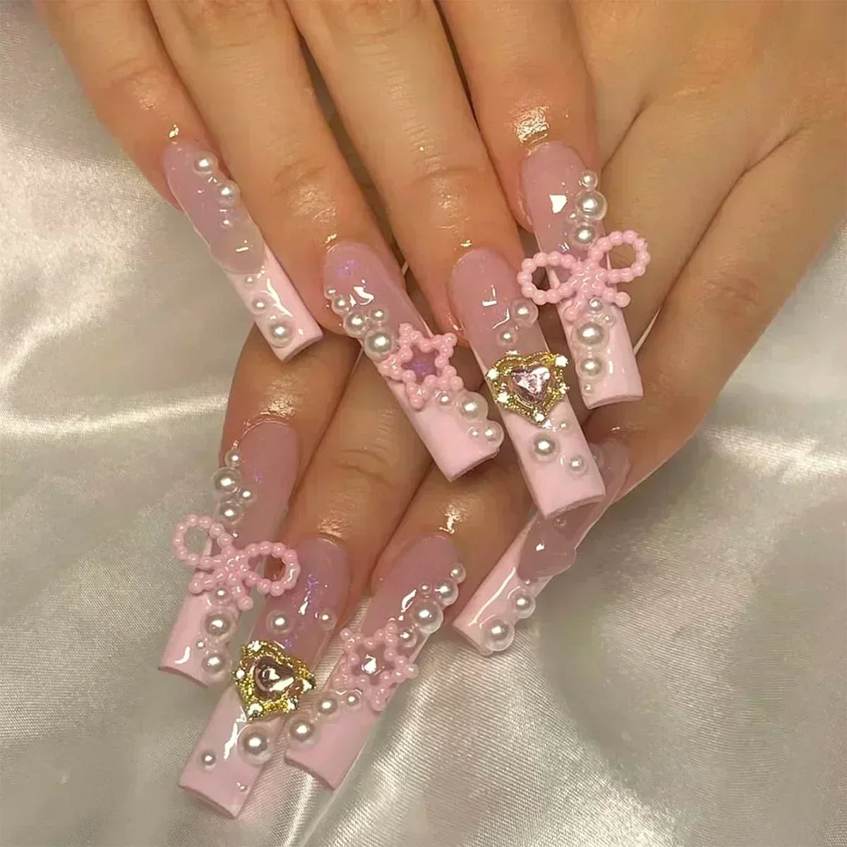 24Pcs Love Pattern Nails