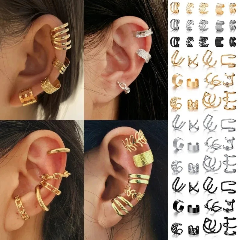 Silver Color Ear Cuffs