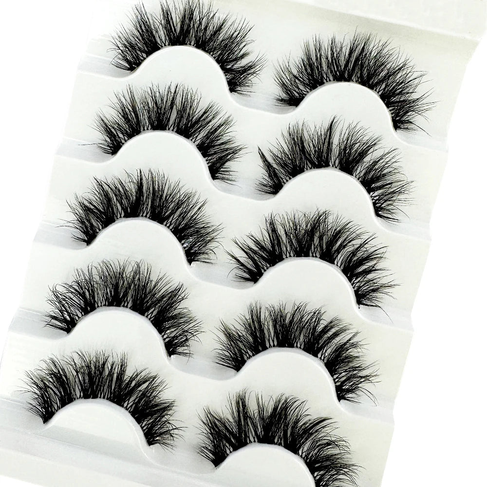 Transparent 5 pairs Mink Eyelashes C