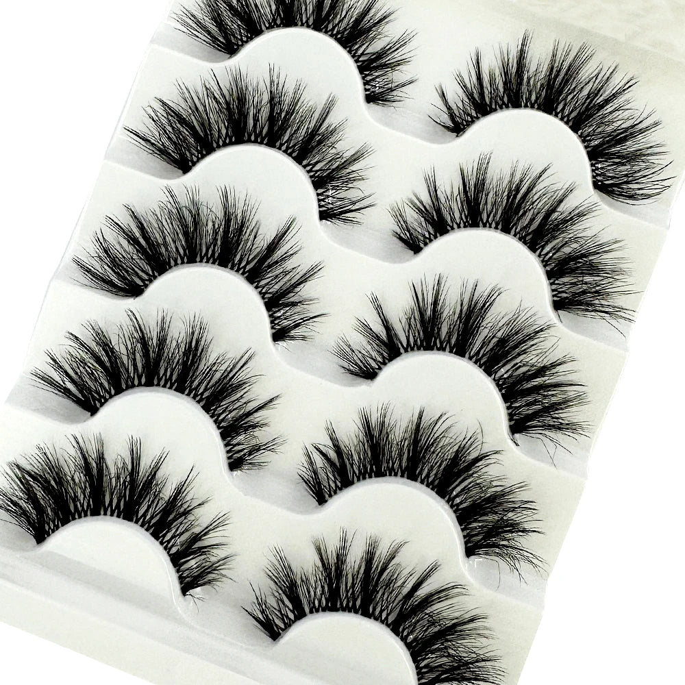 Transparent 5 pairs Mink Eyelashes C