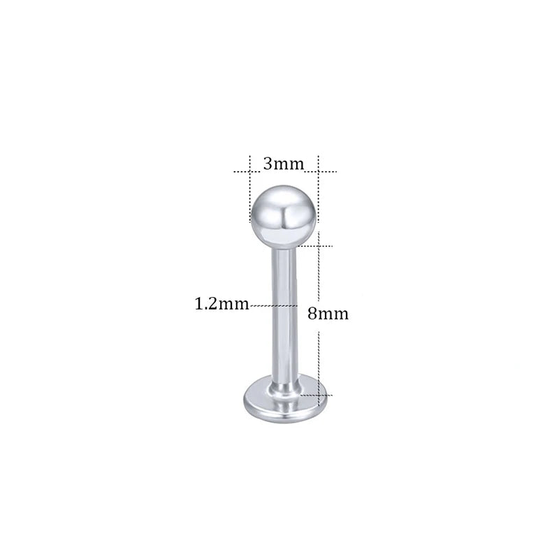 Julia 10/40 Pcs Stainless Steel Lip Rings Studs