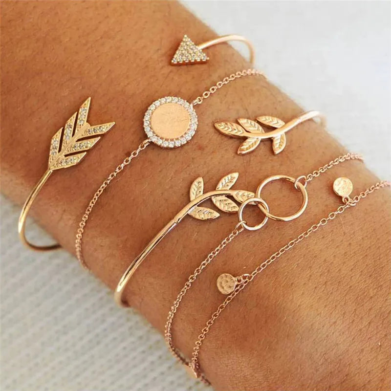 Chain Bracelet Set 5 pcs