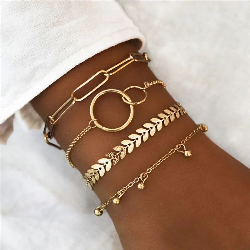 Chain Bracelet Set 5 pcs