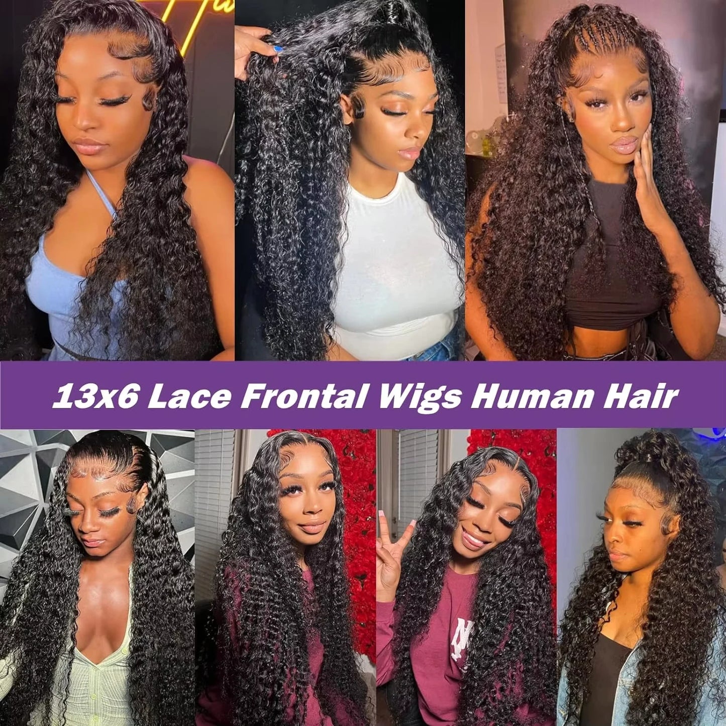 Deep Wave Lace Frontal Wigs