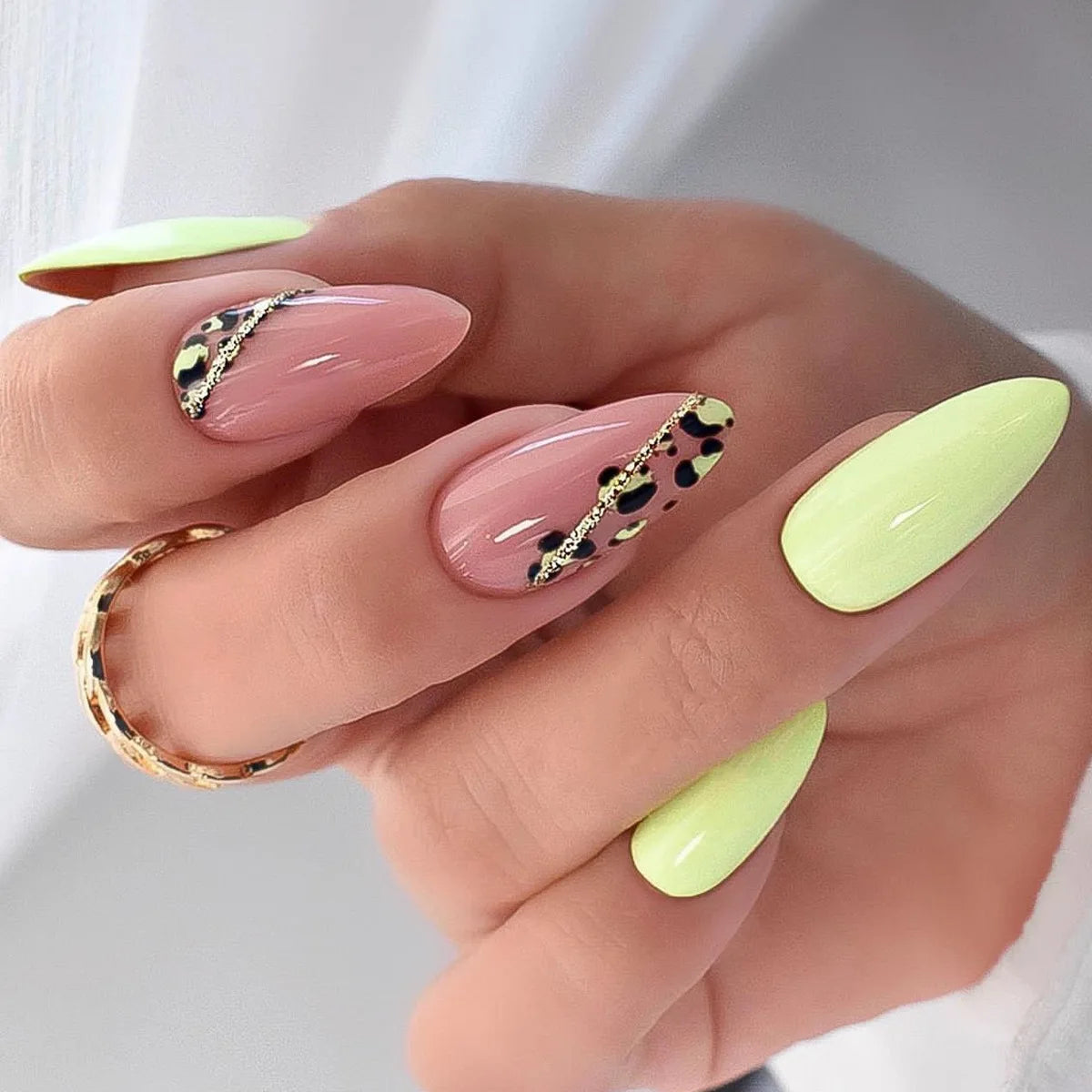 24pcs Almond False Nails