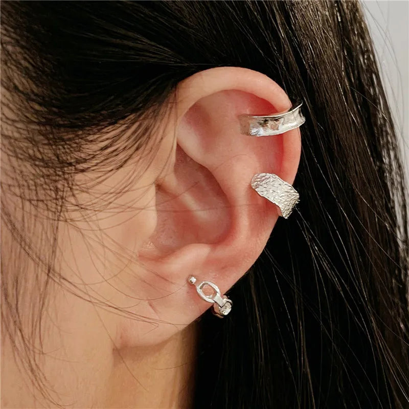 Silver Color Ear Cuffs