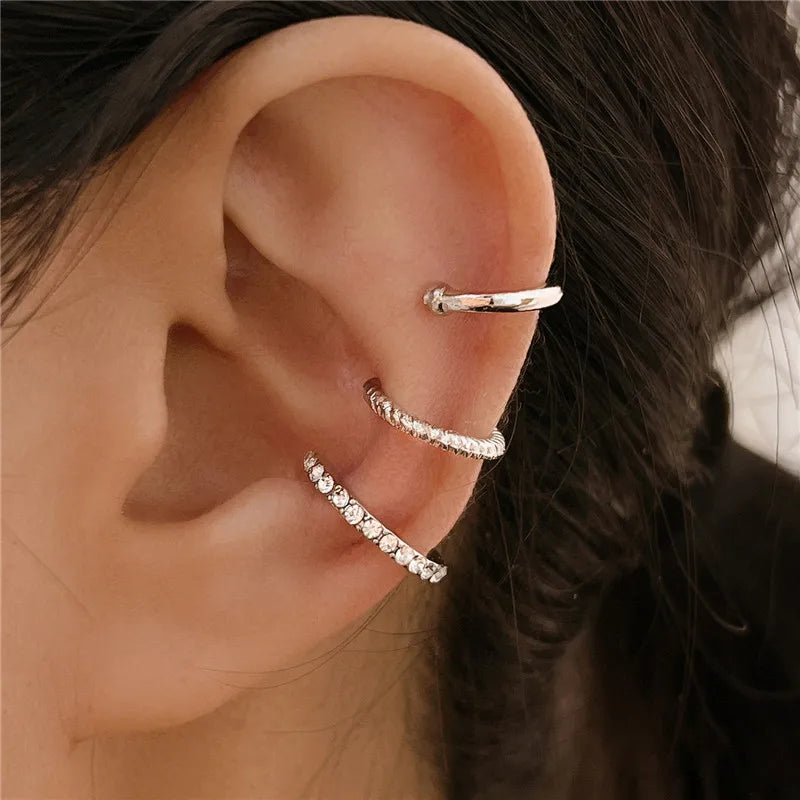 Silver Color Ear Cuffs