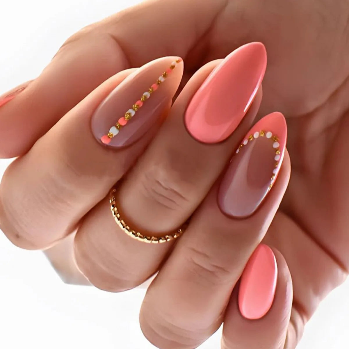 24pcs Almond False Nails