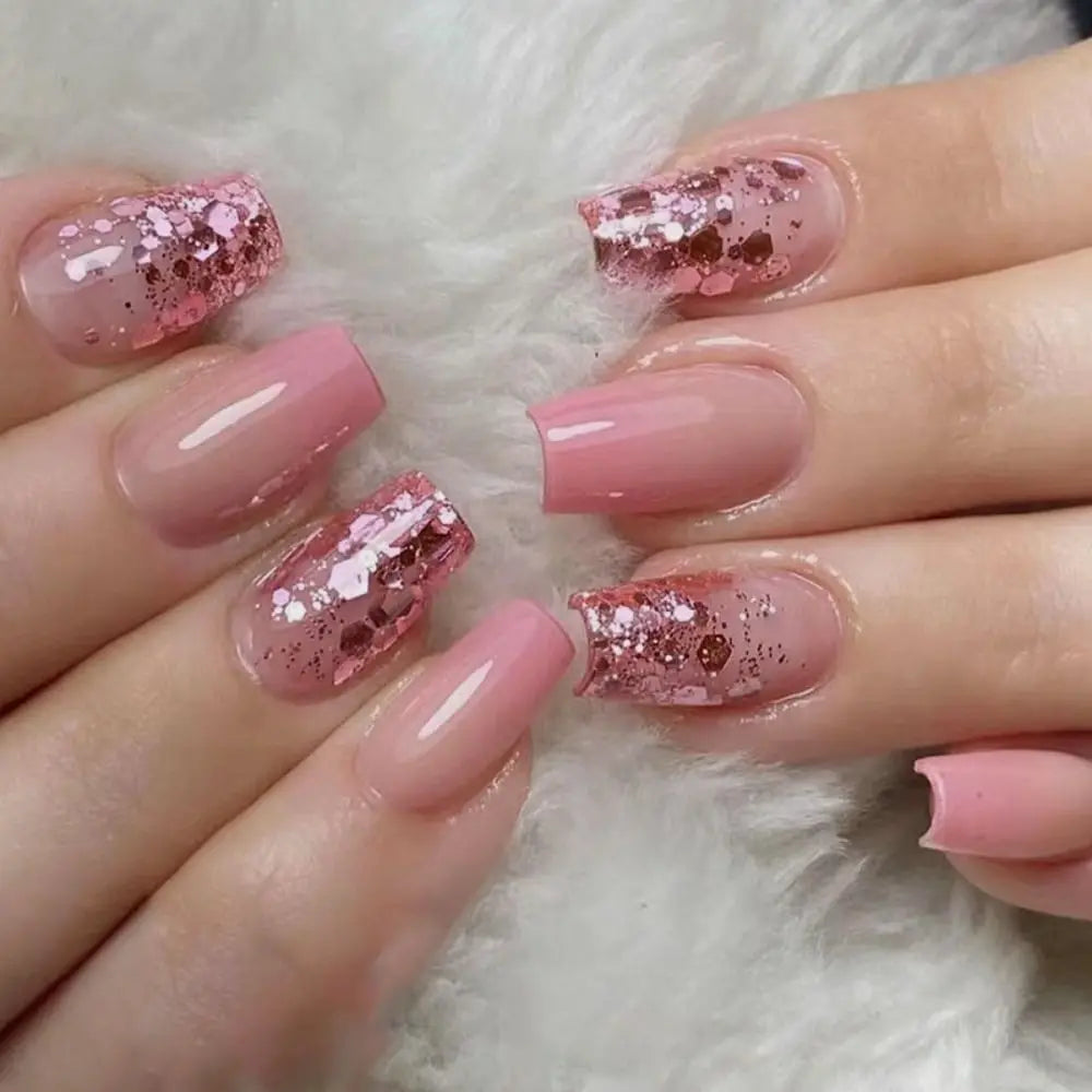 24pcs Gradient Fake Nails