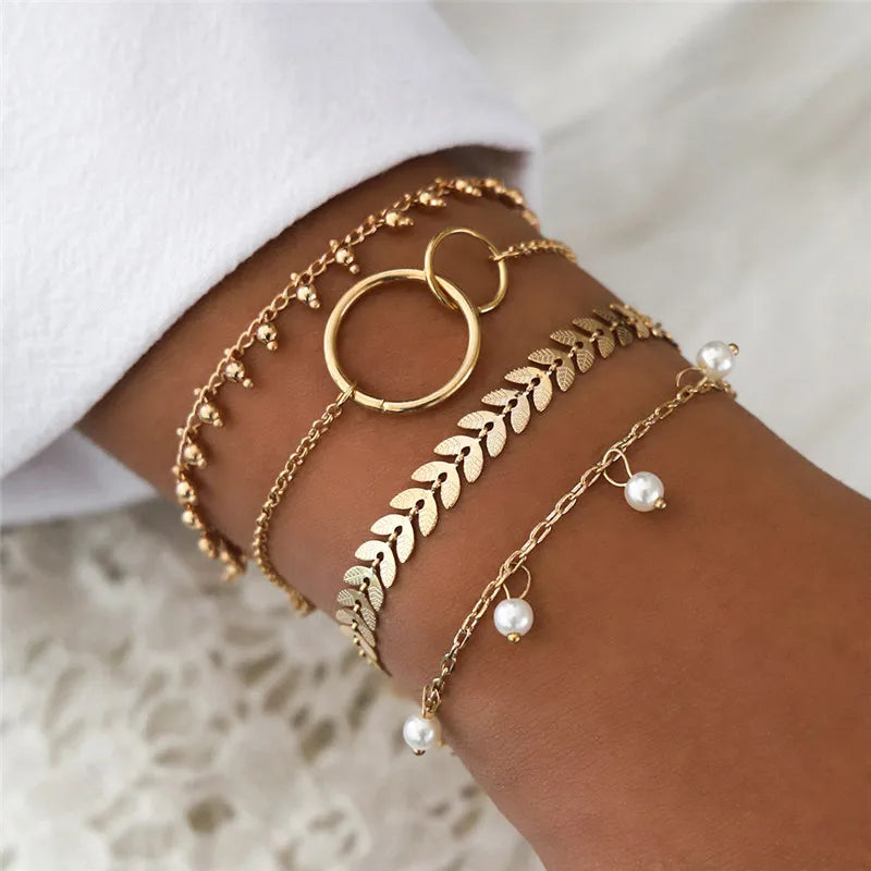 Chain Bracelet Set 5 pcs