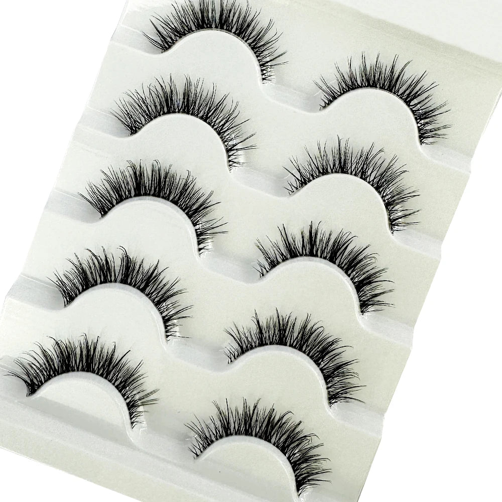 Transparent 5 pairs Mink Eyelashes C