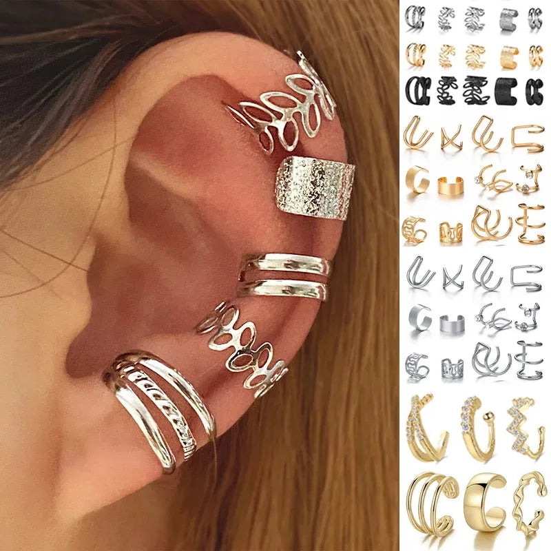 Silver Color Ear Cuffs