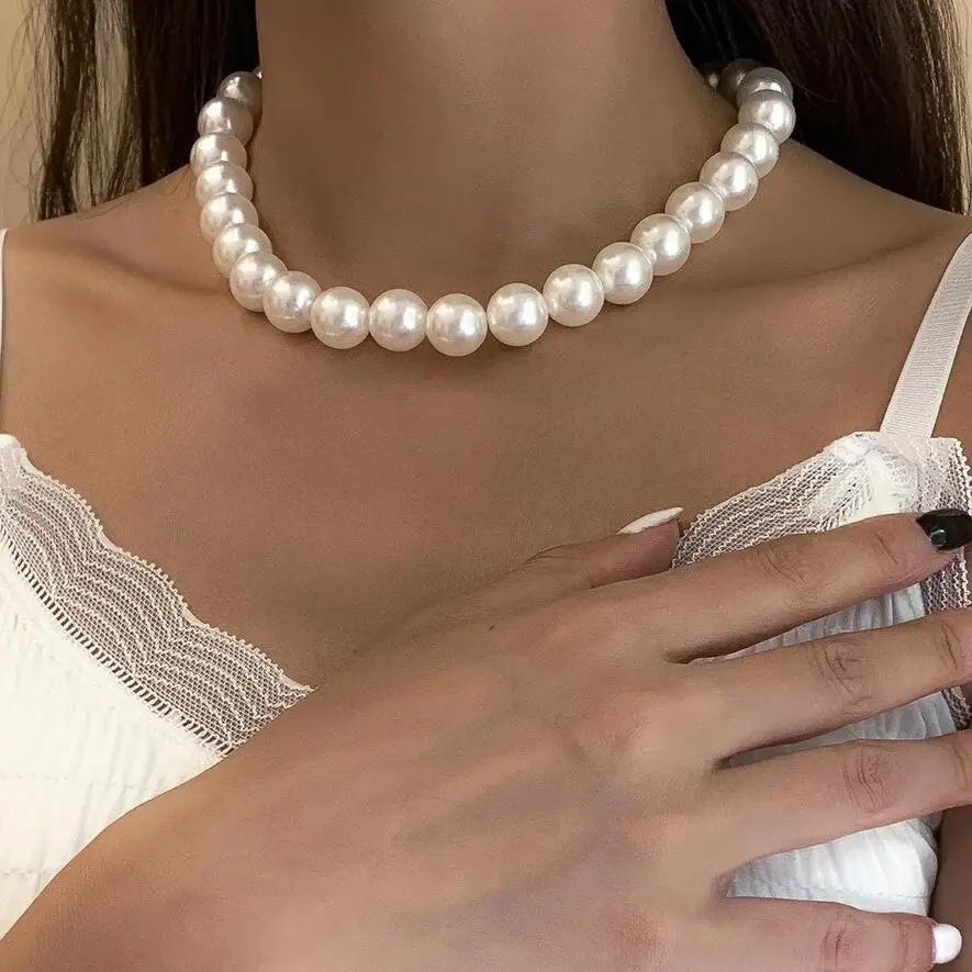 Pearl Beaded Choker Necklaces