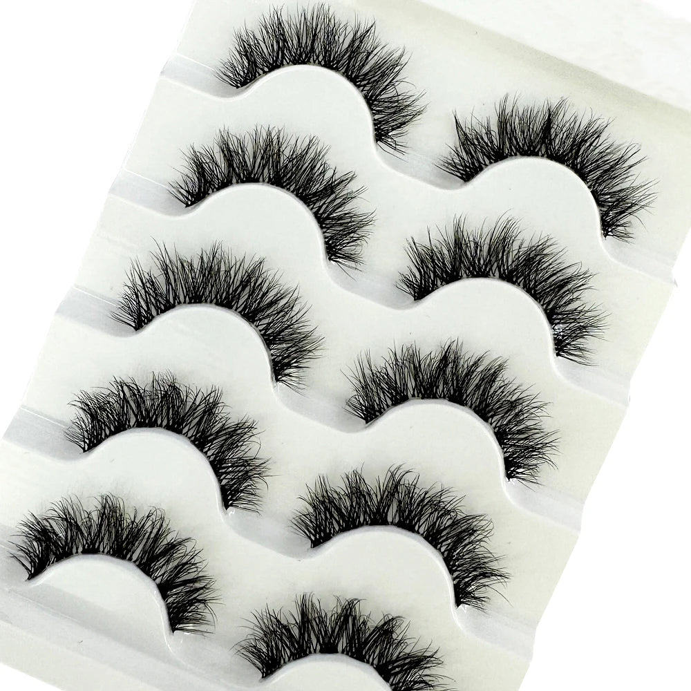 Transparent 5 pairs Mink Eyelashes C