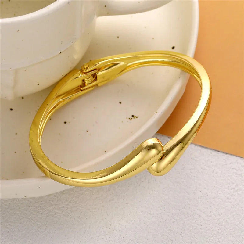 Wide Metal Bangle Ring