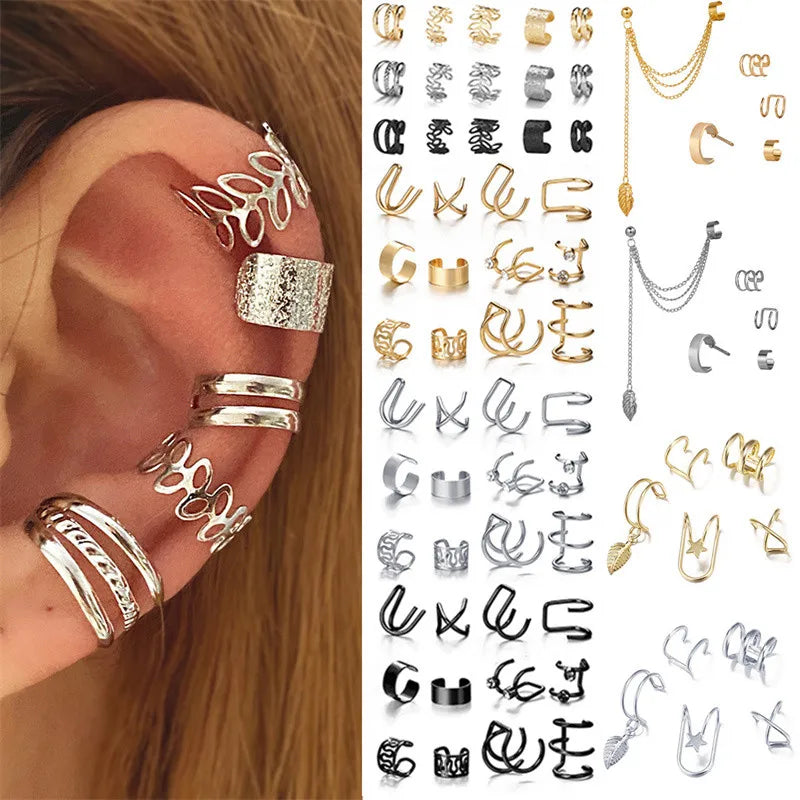 Silver Color Ear Cuffs