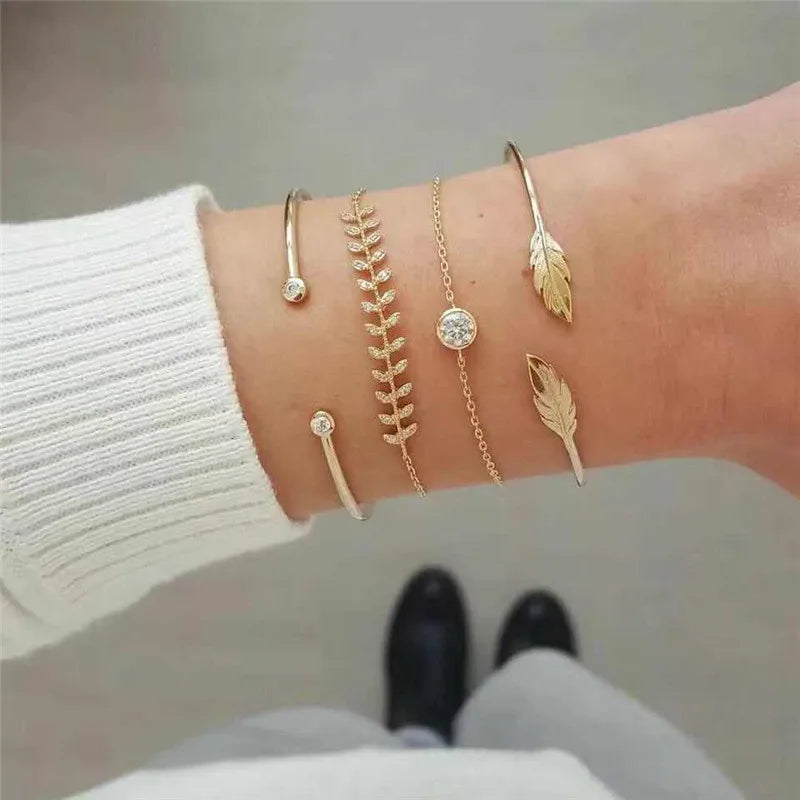 Chain Bracelet Set 5 pcs