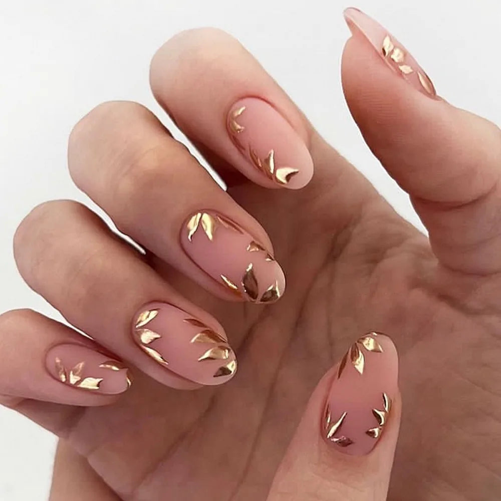 24pcs Almond False Nails