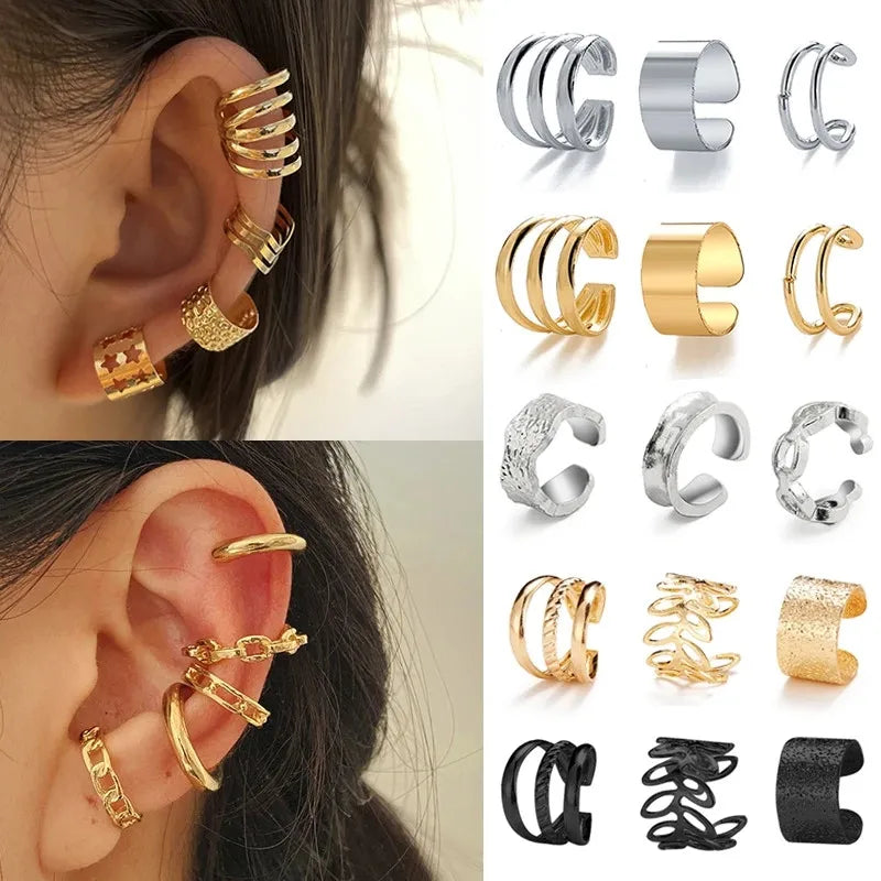 Silver Color Ear Cuffs