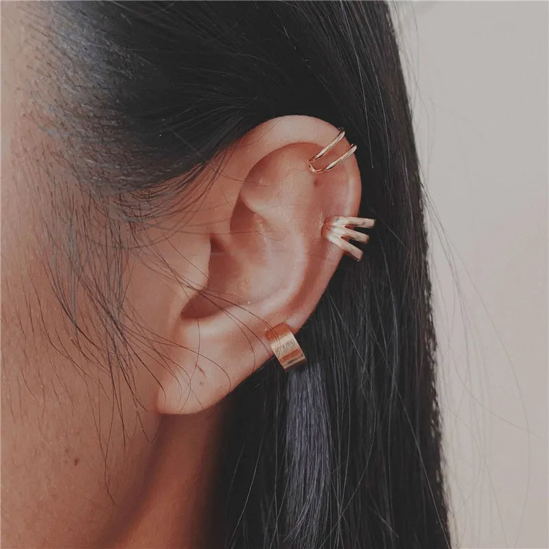 Silver Color Ear Cuffs