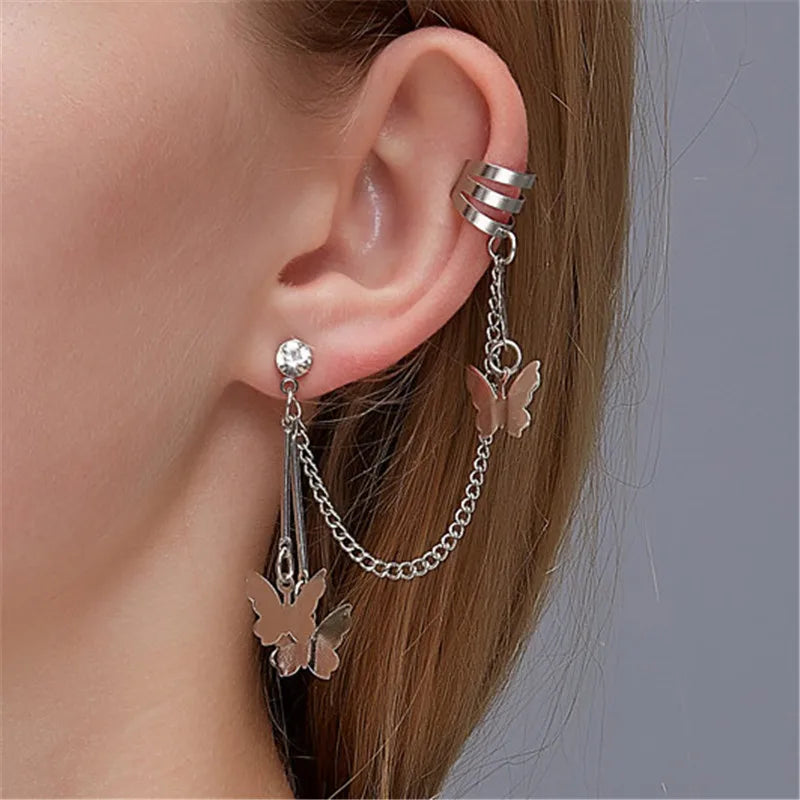 Silver Color Ear Cuffs