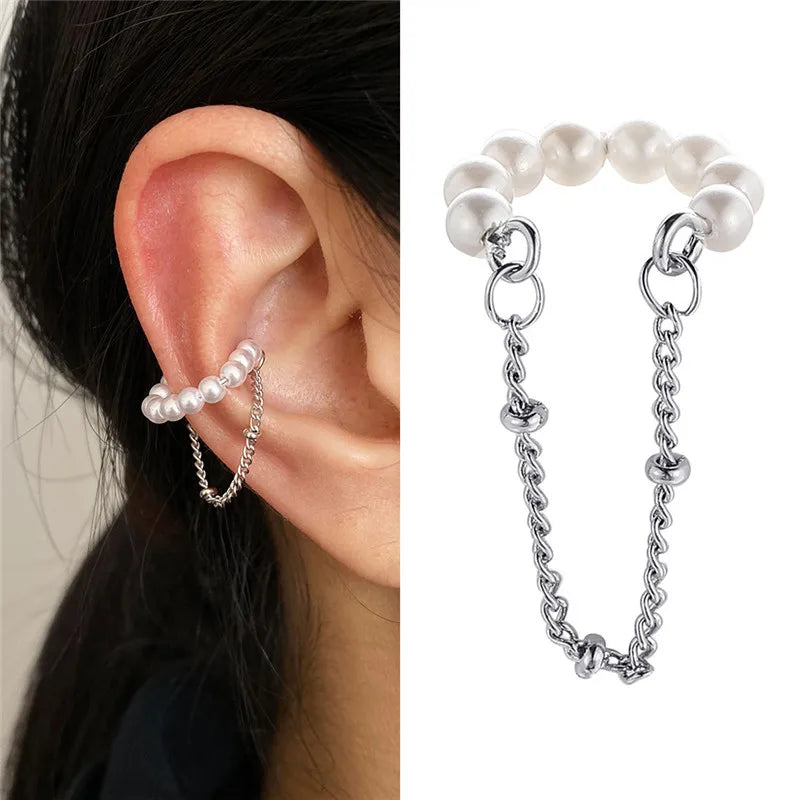 Silver Color Ear Cuffs