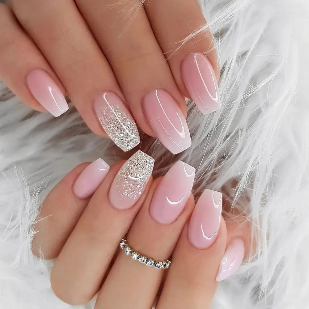 24pcs Gradient Fake Nails